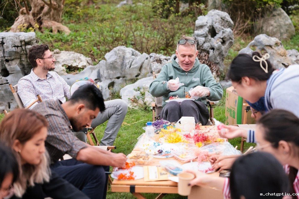 干花团扇手工制作体验